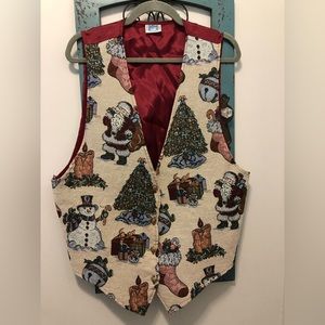 Backroad Blues Vintage Christmas Santa Vest